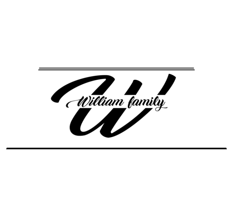 šeimos inicialas ir vardas koridoriaus vinilinė kilimėlė - „Tenstickers“