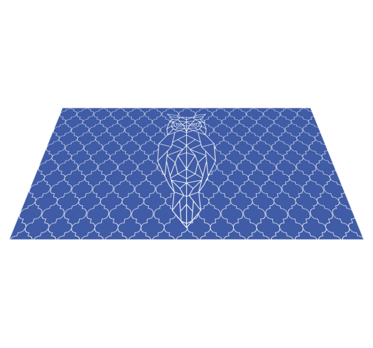Geometrinis pelėdos raštas gyvūnų vinilo kilimėlis - „Tenstickers“