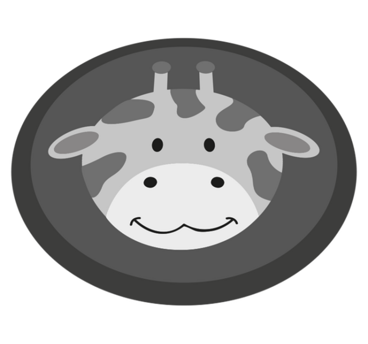 Pilka žirafos jauniklis kilimas vaiko kambariui - „Tenstickers“