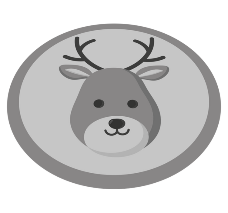 Pilkšvas elnio jauniklis kilimas vaiko kambariui - „Tenstickers“