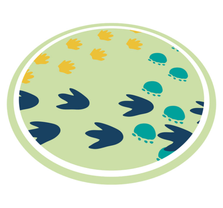 Dinozaurų pėdsakų dizainas vinilinis kilimėlis - „Tenstickers“