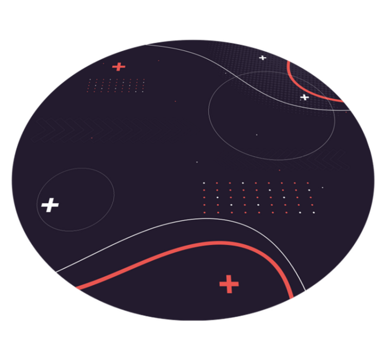 Abstraktūs lenkti raštai modernus vinilinis kilimas - „Tenstickers“