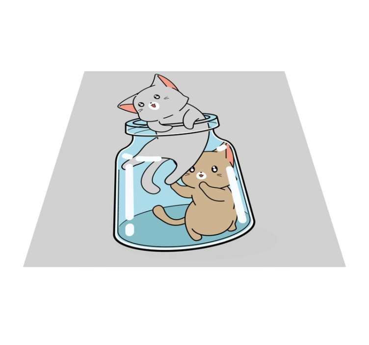 Mielas kačių stiklainis gyvūnų vinilo kilimėlis - „Tenstickers“