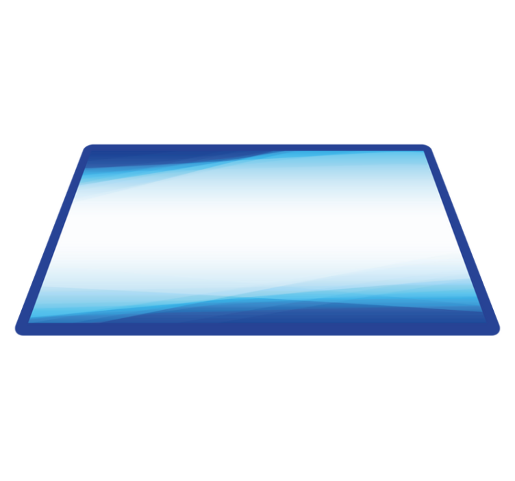 Abstraktus mėlynos bangos modernus kilimas - „Tenstickers“