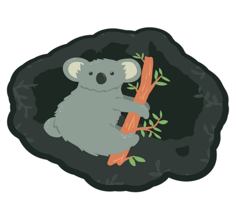 Koala šaldo ant šakelės gyvūnų stalo padekliukai - „Tenstickers“