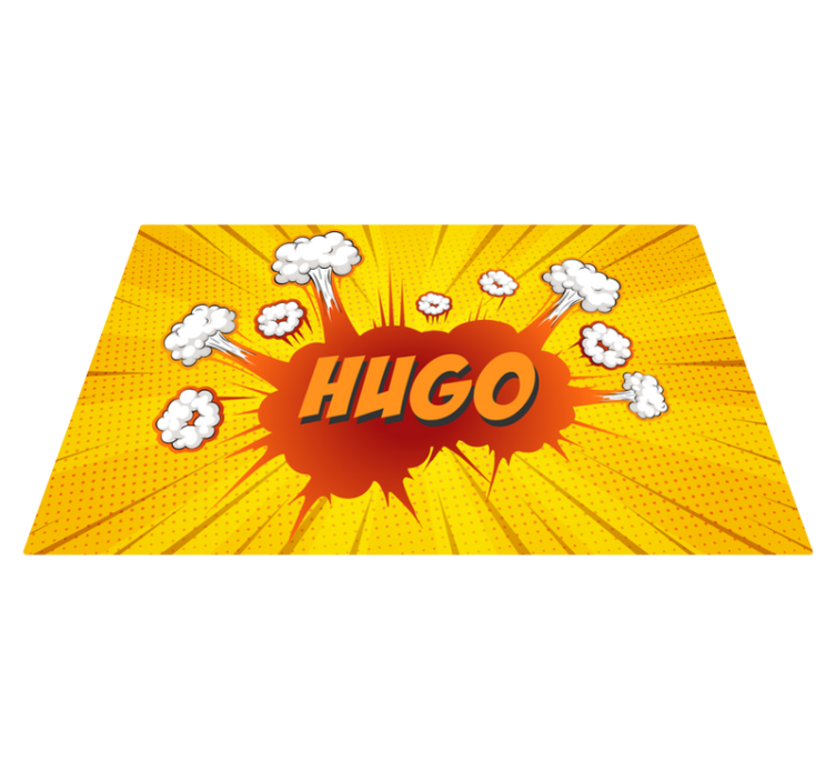 Komiksų sprogimas su pavadinimu vinyl kilimėlis su vardu - „Tenstickers“