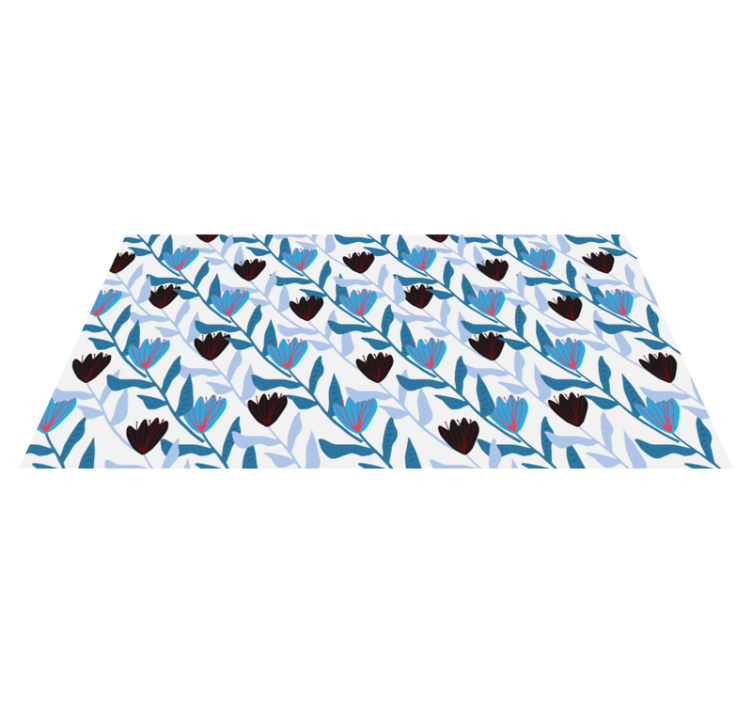 Botaninis lapų išdėstymas gėlių rašto kilimėlis - „Tenstickers“