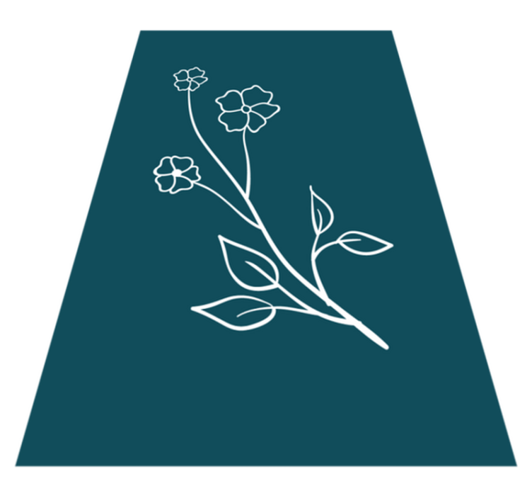 Nupieštos gėlės ir lapai gėlių kilimas - „Tenstickers“