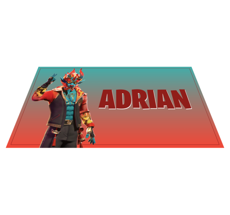 žaidimo personažas su vardu paaugliams vinilo kilimėlis - „Tenstickers“