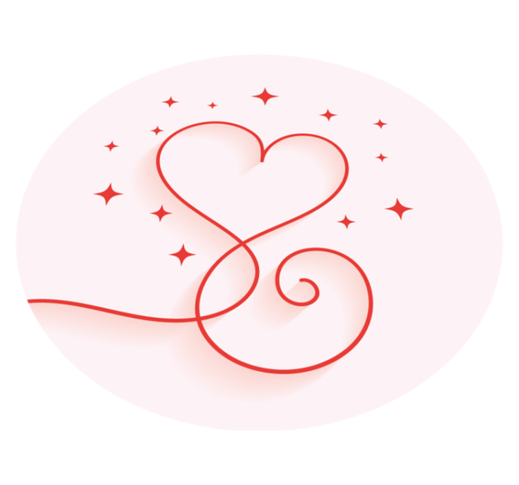 širdies sūkurio raštas vinilo kilimėlis miegamajam - „Tenstickers“