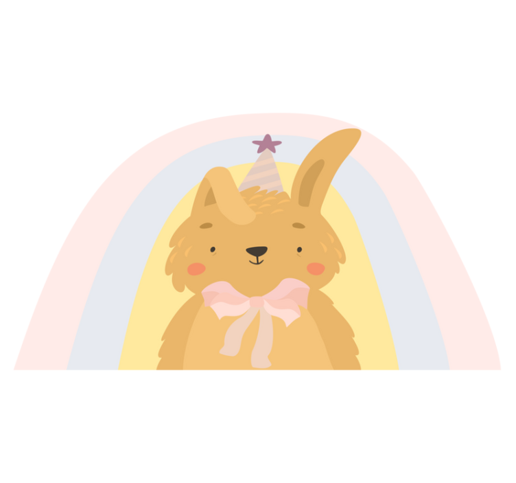 žavingas zuikio meno kūrinys vaikų vinilinė kilimėlė - „Tenstickers“