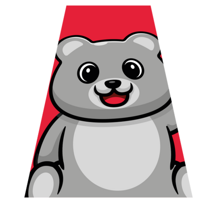 Putlių lokių gyvūnų stalo padekliukai portretas - „Tenstickers“