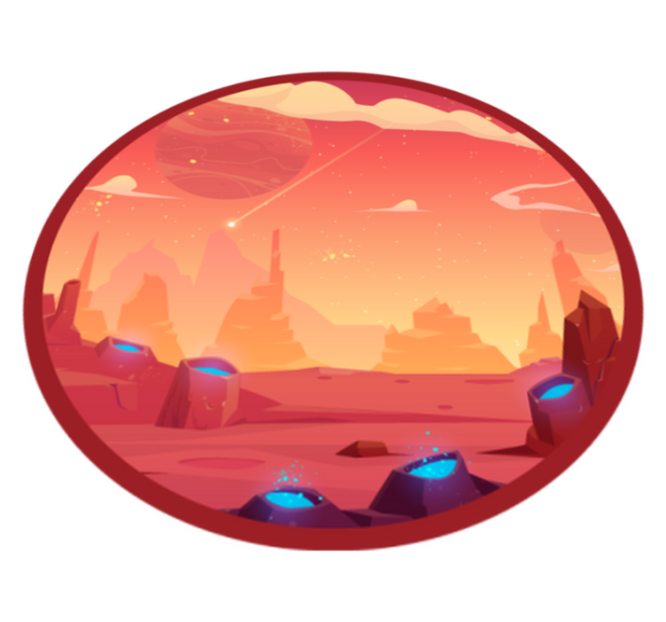 Kosminės dykumos scena žvaigždžių vinilinis kilimėlis - „Tenstickers“