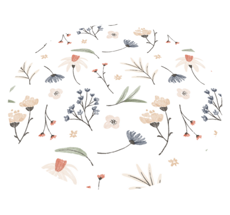 Minimalistinis elegantiškas dizainas gėlių rašto kilimėlis - „Tenstickers“