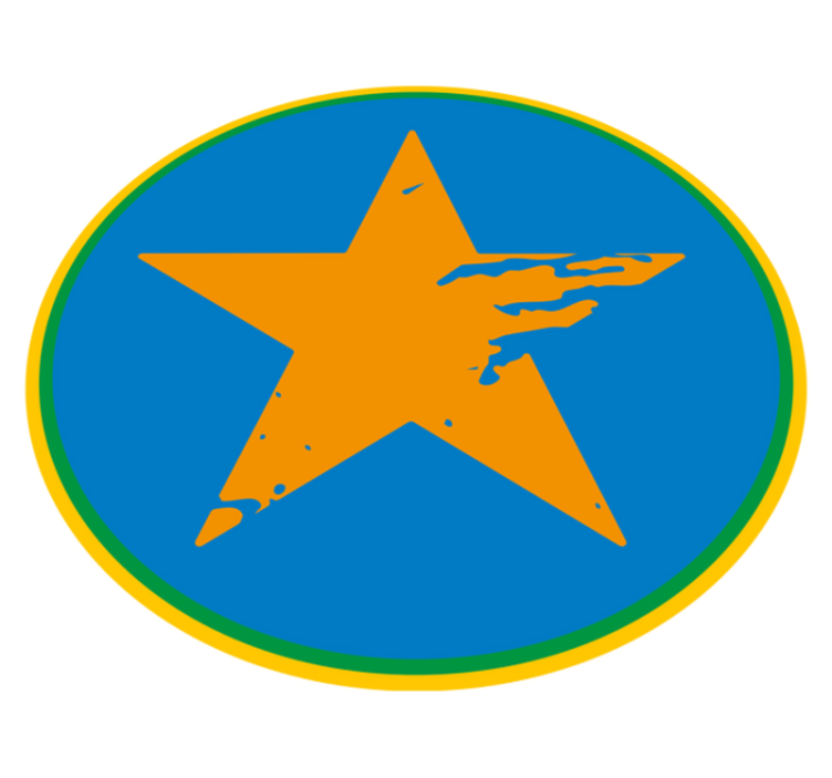 Mėlynos žvaigždės akcentas vinilinis kilimėlis - „Tenstickers“