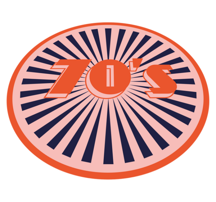 Retro 70-ųjų nuotaiką senoviniai viniliniai kilimas - „Tenstickers“