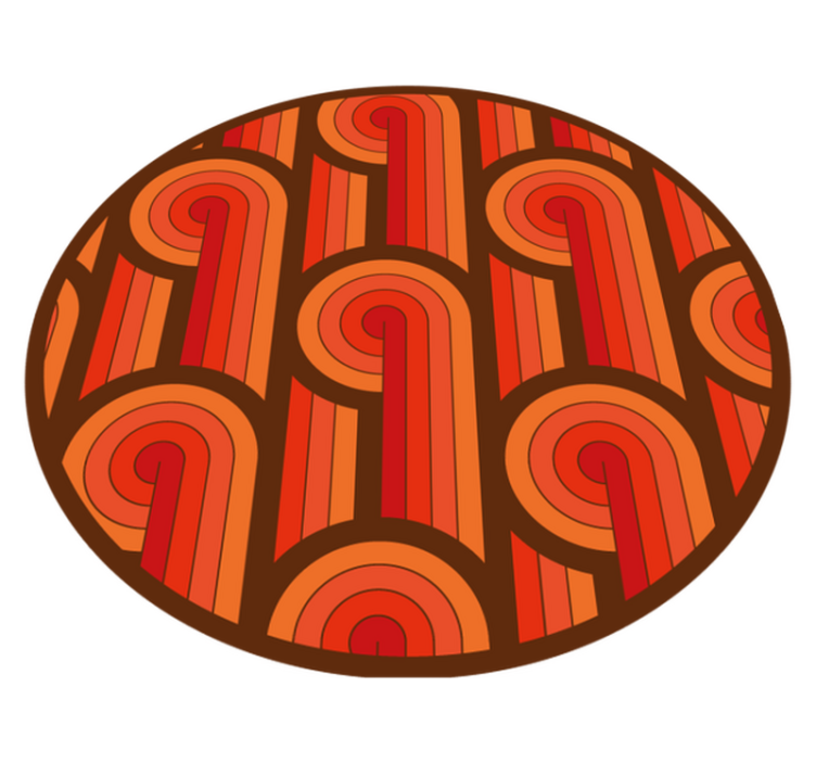 Apskritimo formos vinilo kilimėlis su vintage motyvu - „Tenstickers“