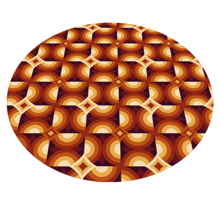 Ryškus apskritimo raštas geometriniai kilimas - „Tenstickers“