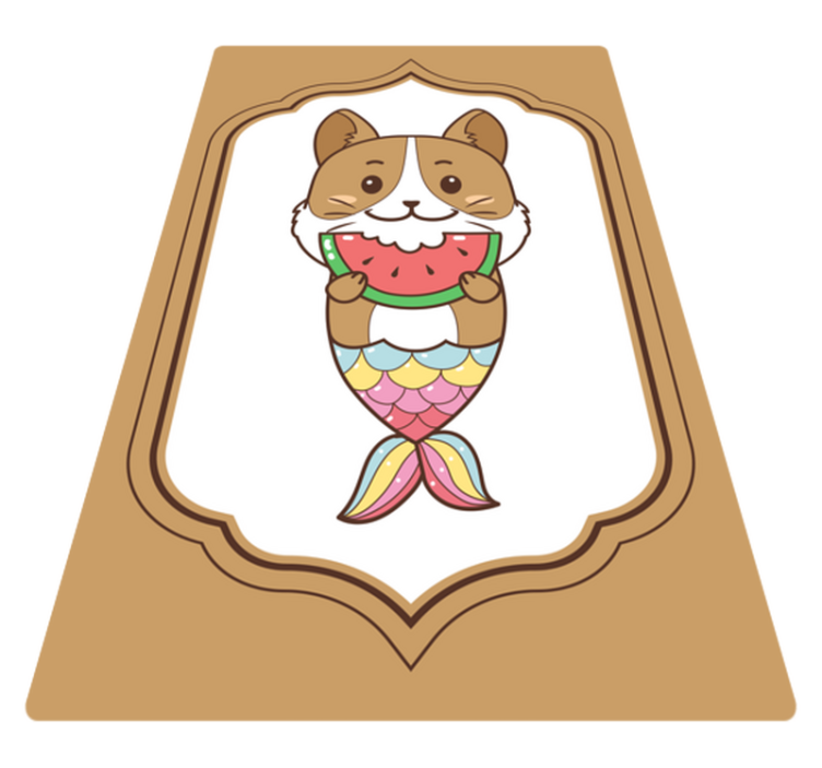 Mielas undinės personažas gyvūnų vinilo kilimėlis - „Tenstickers“