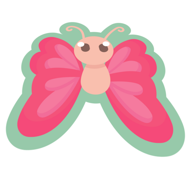 Ryški drugelio fantazija vaikų vinilinė kilimėlė - „Tenstickers“