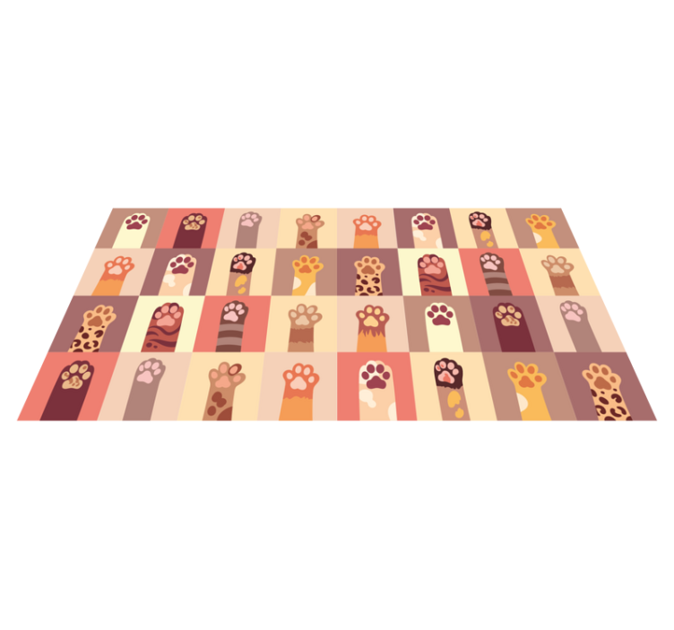 Ryškūs letenų atspaudai gyvūnų spaudos vinilo kilimėlis - „Tenstickers“