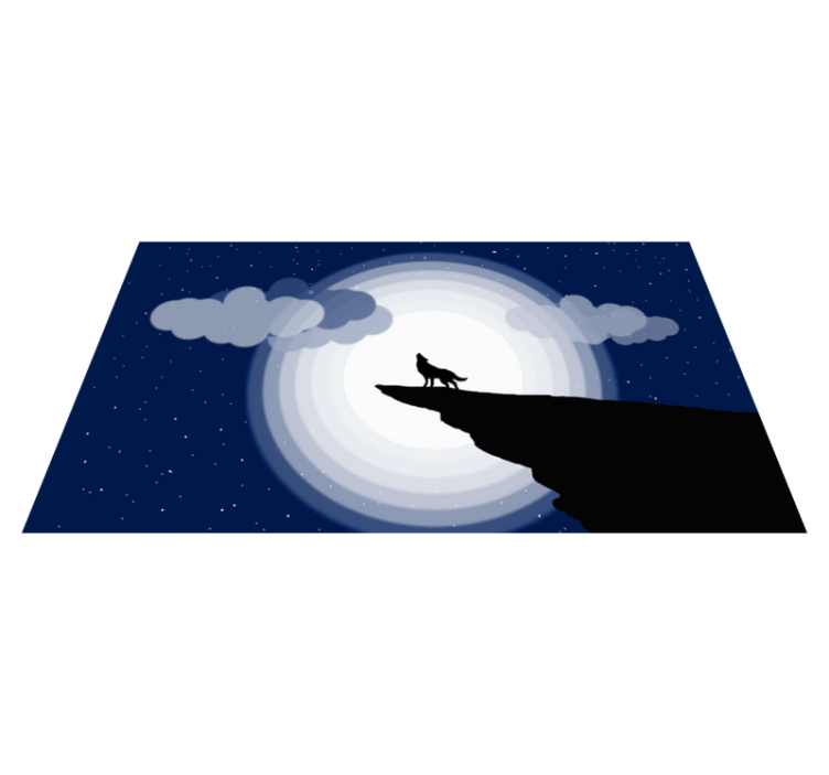 Pusmėnulio kaukimas paaugliams vinilo kilimėlis - „Tenstickers“