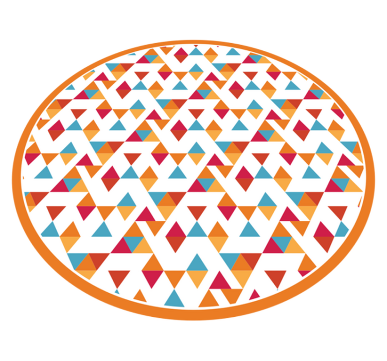 Spalvingos trikampės formos geometriniai kilimas - „Tenstickers“