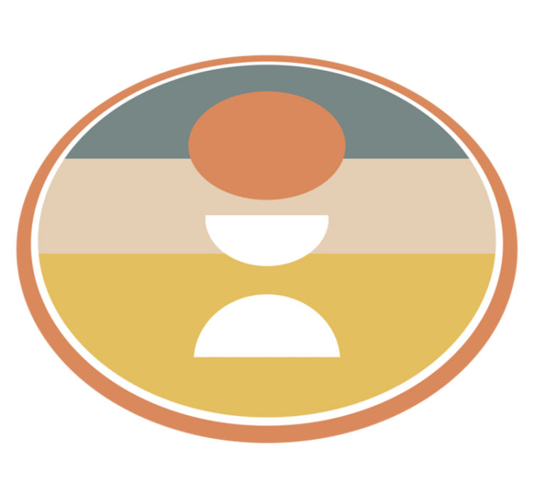 žiedinė spalvų harmonija minimalistinis kilima - „Tenstickers“