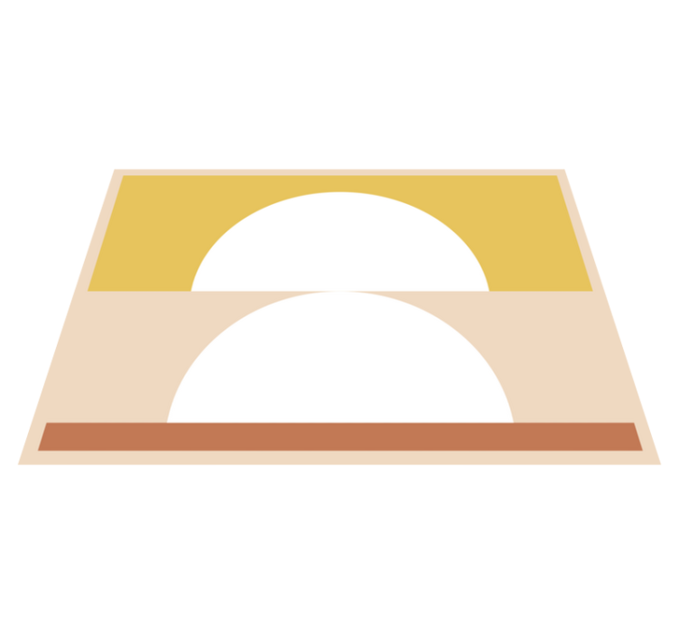 Du pusiau apskritimo geometriniai meno kilimai - „Tenstickers“