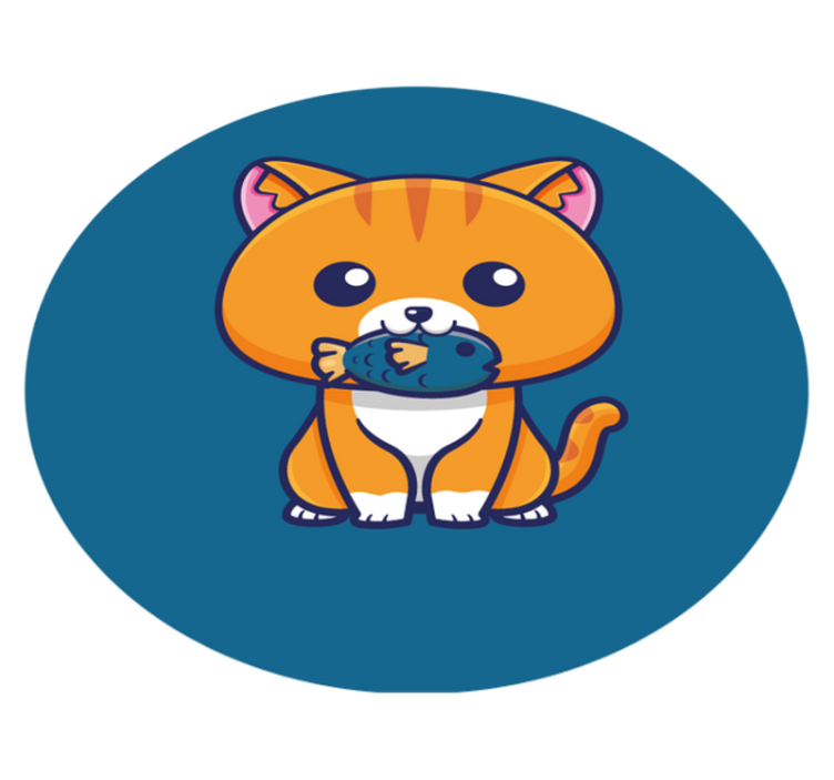 Animacinių filmų kačių ratas gyvūnų vinilo kilimėlis - „Tenstickers“