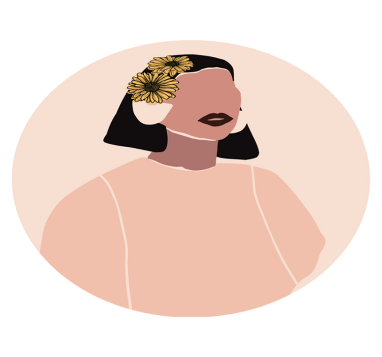 Gėlių rašto kilimėlis gėlių portretas - „Tenstickers“