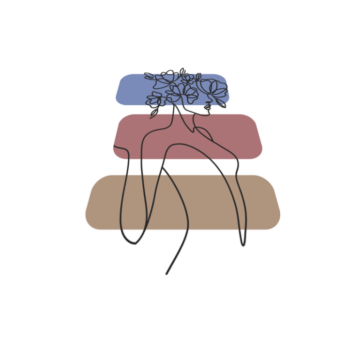 Simpatiška moteris su gėlių kepure gėlių stalo padekliukai - „Tenstickers“