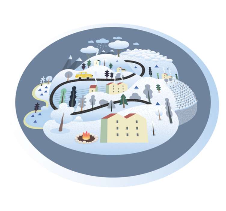 įnoringa kraštovaizdžio kelionė kelių kilimėliai - „Tenstickers“