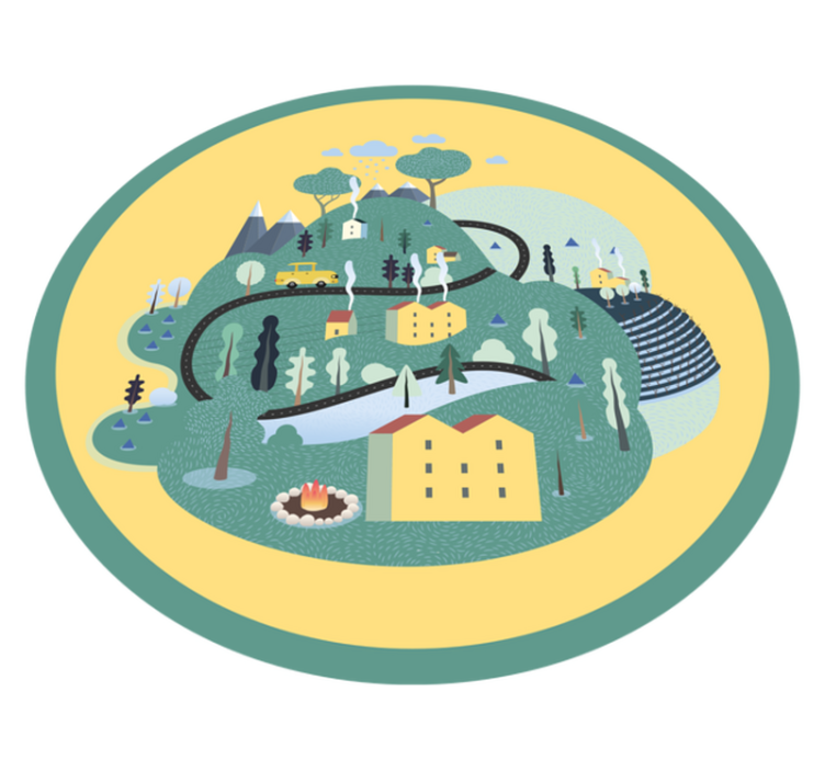 žaisminga kelionė į kraštovaizdį kelių kilimėliai - „Tenstickers“