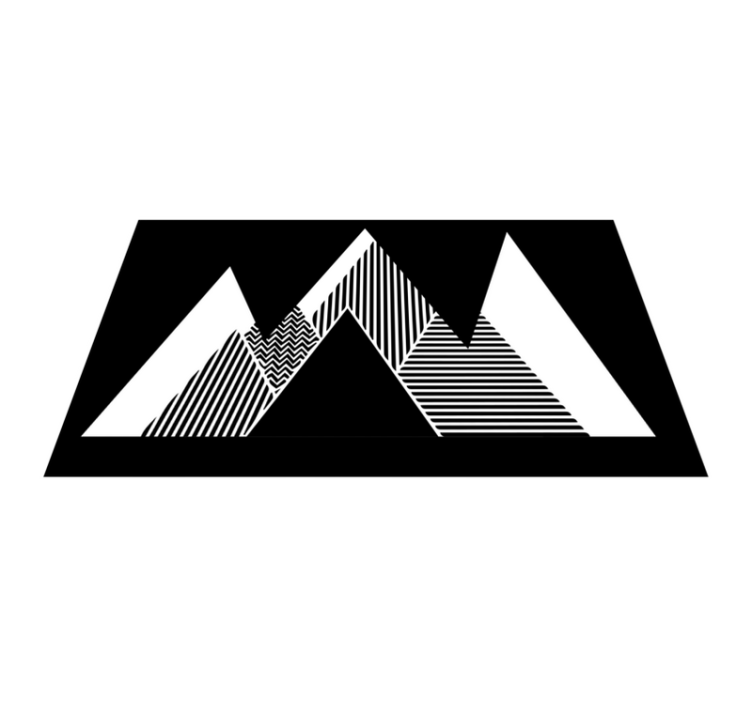 Stilingas zigzago raštas geometriniai kilimas - „Tenstickers“