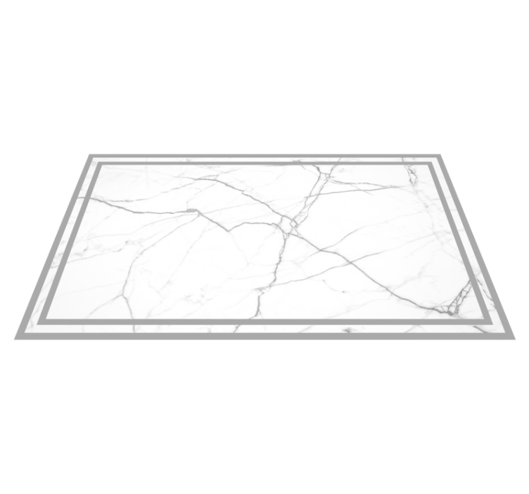 Grakščios baltos juostelės Marmurinis vinilo kilimas - „Tenstickers“