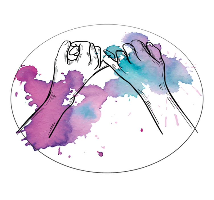 Susipynusios rankos paaugliams vinilo kilimėlis - „Tenstickers“