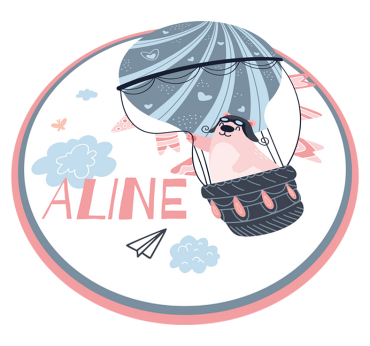 Karšto oro balionas vinyl kilimėlis su vardu - „Tenstickers“