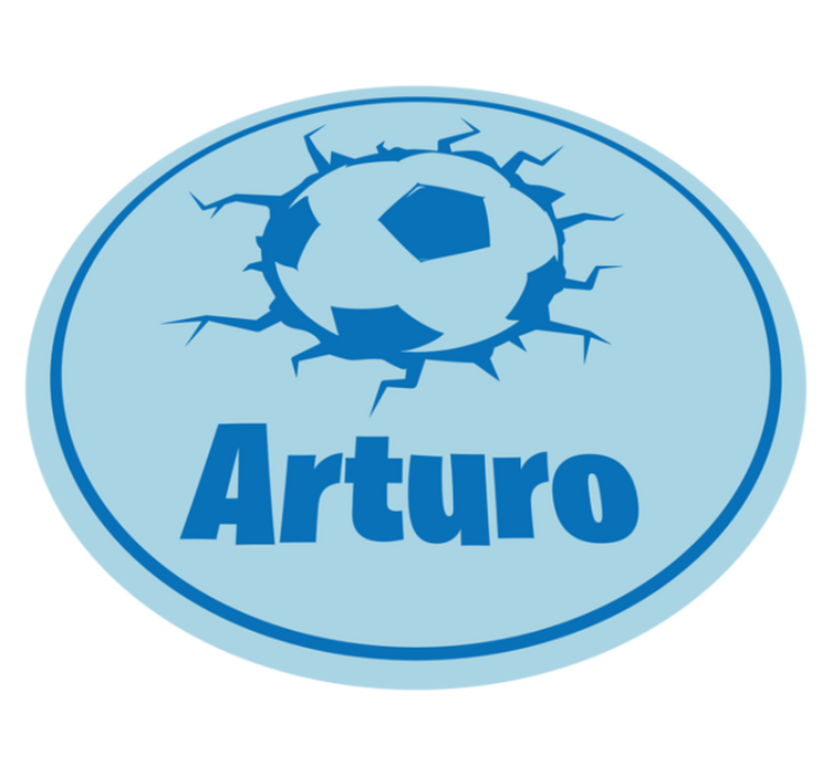 Snapuotas futbolo kamuolys su pavadinimu vinilinis kilimėlis - „Tenstickers“