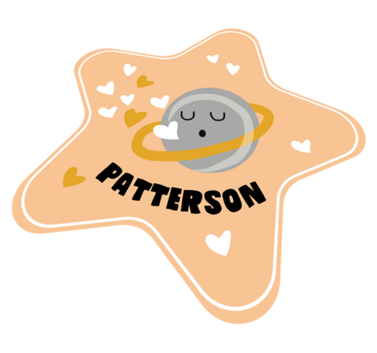 Pilkas mėnulis vinyl kilimėlis su vardu - „Tenstickers“