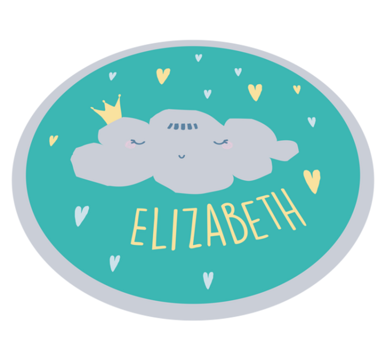 Kūdikio debesėlis vinyl kilimėlis su vardu - „Tenstickers“