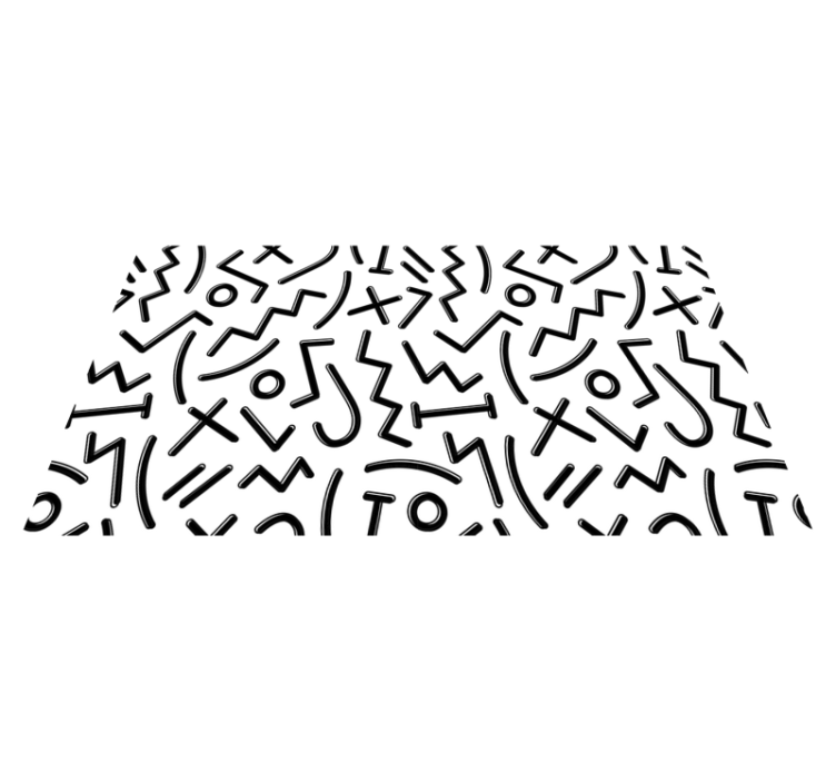 Dinamiškos abstrakčios linijos vinilinis kilimėlis - „Tenstickers“