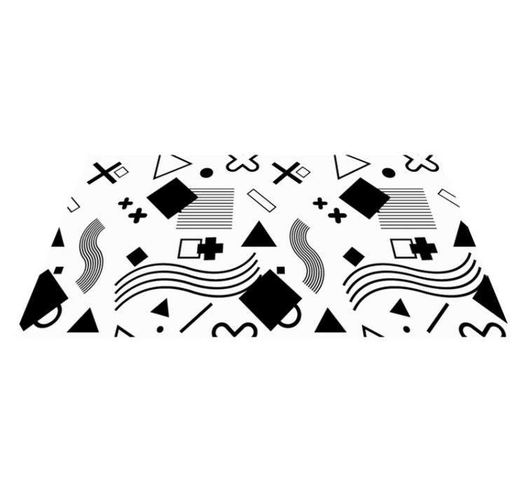 Juodi raštai geometriniai kilimas - „Tenstickers“