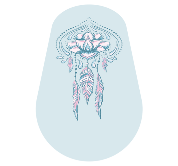 Lotoso raštas mandala kilimėlis - „Tenstickers“