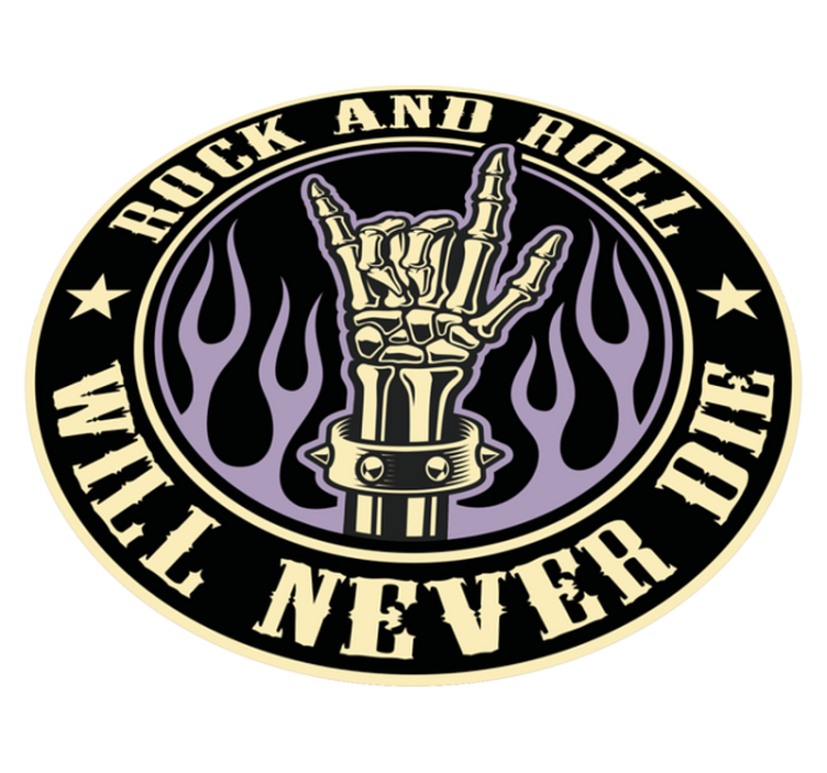 Uolos skeleto ranka apskritimo formos vinilo kilimėlis - „Tenstickers“