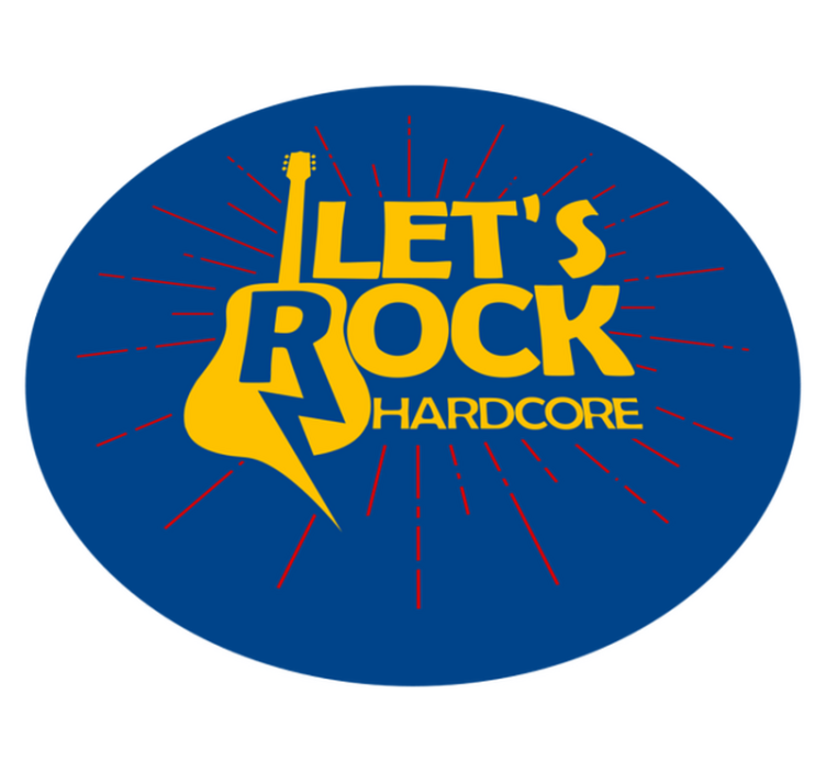 Elektrinės gitaros duoklė apskritimo formos vinilo kilimėlis - „Tenstickers“