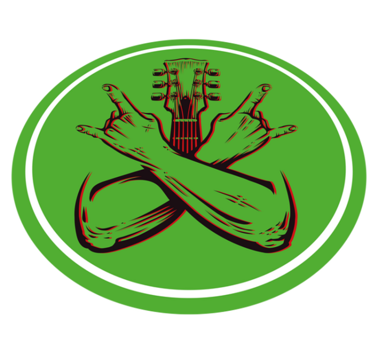 Sukryžiuotos rankos ženklas roko miegamojo kilimas - „Tenstickers“