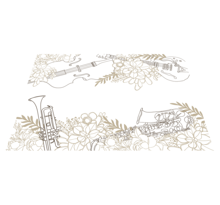 Gėlių rašto kilimėlis muzikiniam aranžavimui - „Tenstickers“