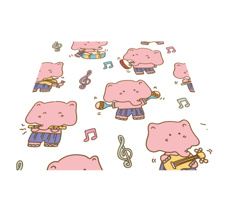 Muzikinių dramblių tema vinilinis kilimėlis - „Tenstickers“