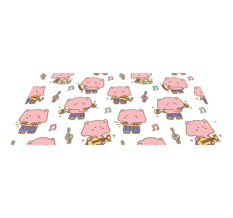 žaismingi dramblių muzikantai vaikų vinilinė kilimėlė - „Tenstickers“